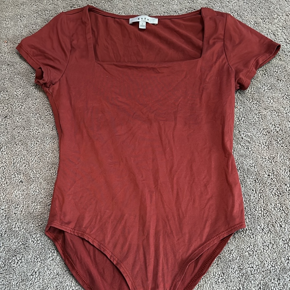 Rust Square Neck Bodysuit
